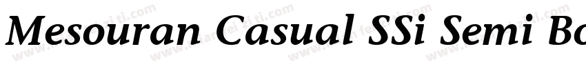 Mesouran Casual SSi Semi Bold Italic字体转换